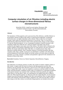Computer simulation of air filtration including electric