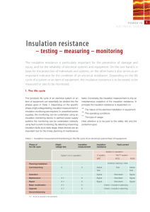 Insulation resistance – testing – measuring