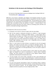 Variations in the structure and rheology of the lithosphere.