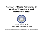 Review of Basic Principles in Optics, Wavefront