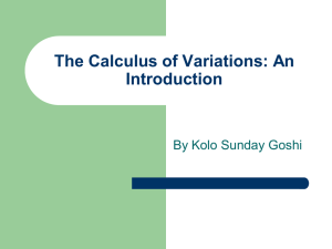 The Calculus of Variations: An Introduction