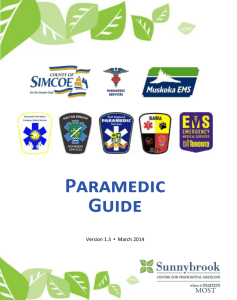 Paramedic Guide - Sunnybrook Centre for Prehospital Medicine