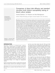 Comparison of direct disk diffusion and standard microtitre broth