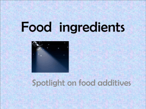 Food additives