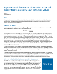 Explanation of the Sources of Variation in Optical Fiber