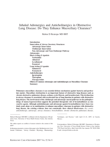 Inhaled Adrenergics and Anticholinergics in Obstructive Lung Disease