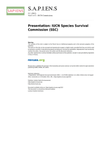 Presentation: IUCN Species Survival Commission (SSC)
