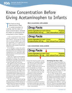 Know Concentration Before Giving Acetaminophen to Infants