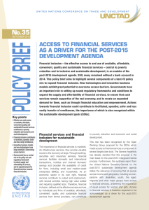 Access to Financial Services as a Driver for the Post-2015
