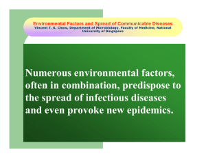 Environmental Factors and Spread of Communicable Diseases