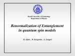 Renormalization of Entanglement