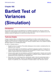 Bartlett Test of Variances (Simulation)