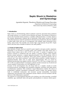 Septic Shock in Obstetrics and Gynecology