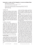 Introduction to modes and their designation in circular and elliptical