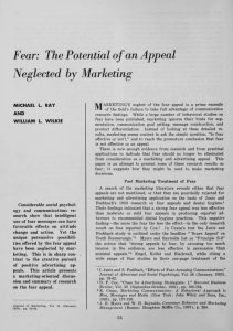 Fear: The Potential of an Appeal Neglected by Marketing