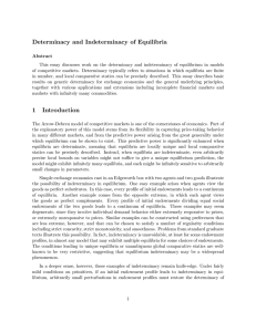 Determinacy and Indeterminacy of Equilibrium