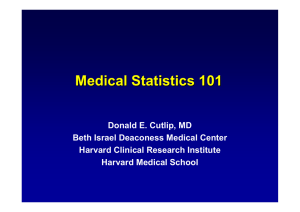 Medical Statistics 101