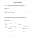 Final Review CIRCUITS: