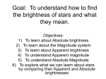 Goal: To understand how to find the brightness of stars and what