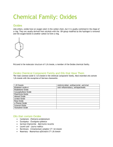 Oils that contain Oxides