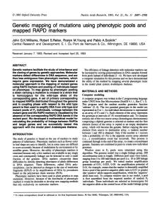 Genetic mapping of mutations using phenotypic pools and