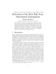 Derivation of the Born Rule from Operational Assumptions