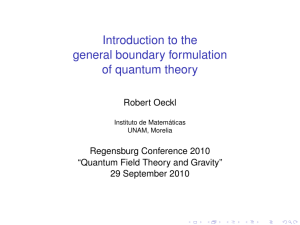 Introduction to the general boundary formulation of quantum theory