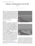 PyStream: Compiling Python onto the GPU
