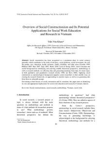 Overview of Social Constructionism and Its Potential Applications for