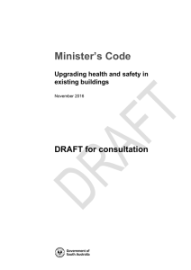 Minister`s Code - Upgrading health and safety in existing