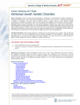 Ashkenazi Jewish Genetic ACT Sheets
