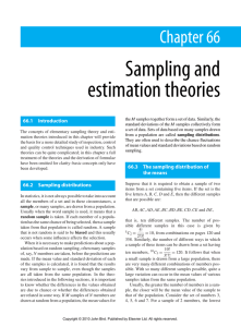 Sampling and estimation theories