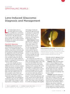 Lens-Induced Glaucoma: Diagnosis and Management