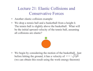 Lecture 21: Elastic Collisions and Conservative Forces