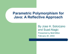 Parametric Polymorphism for Java: A Reflective