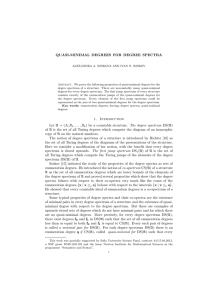 QUASI-MINIMAL DEGREES FOR DEGREE SPECTRA 1