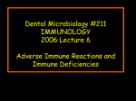Adverse Immune Reactions and Immune Deficiencies