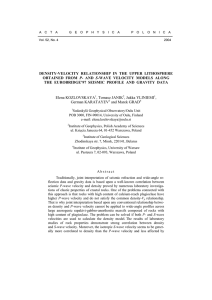 DENSITY-VELOCITY RELATIONSHIP IN THE UPPER