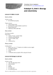 Unit I: Energy and Electricity - Pearson Schools and FE Colleges