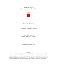 Landau levels in graphene