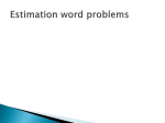 Estimation word problems