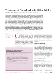 Treatment of Constipation in Older Adults