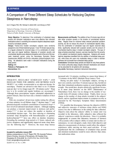 A Comparison of Three Different Sleep Schedules for Reducing