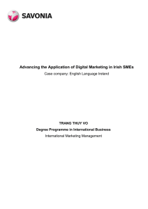 Advancing the Application of Digital Marketing in Irish SMEs