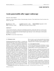 Acute pancreatitis after upper endoscopy