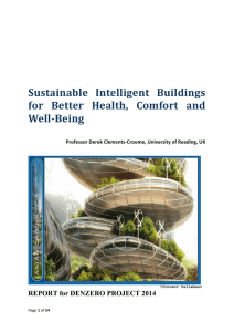 Sustainable Intelligent Buildings for Better Health, Comfort and Well