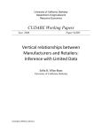 Vertical relationships between Manufacturers and Retailers