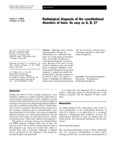 Radiological diagnosis of the constitutional disorders of bone. As