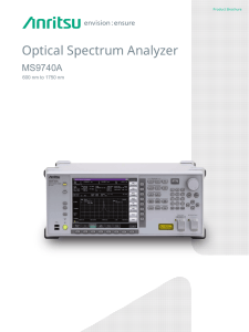 Brochure of Optical Spectrum Analyzer MS9740A