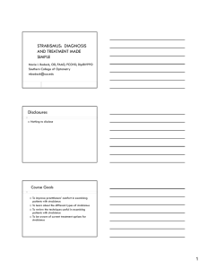strabismus: diagnosis and treatment made